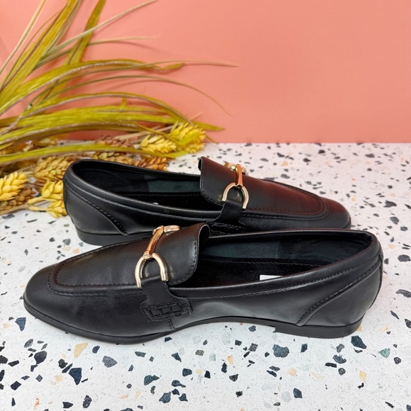 NEW Steve Madden Carrine Black Horsebit Women’s Leather Slip On Loafers Sz 7.5 - Picture 5 of 10